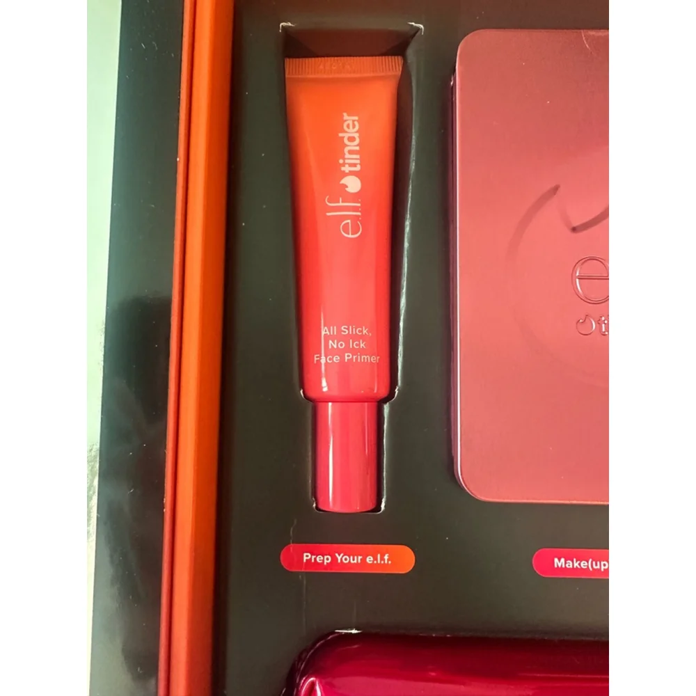 Limited Edition ELF X TINDER Its a match lip, primer, setting mist & makeup bag‎